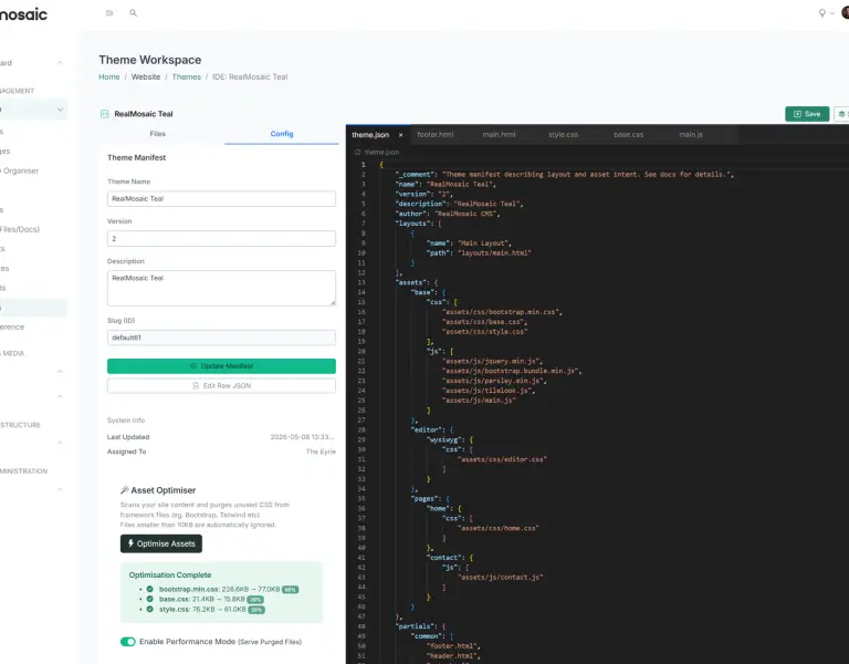 Performance tooling screenshot